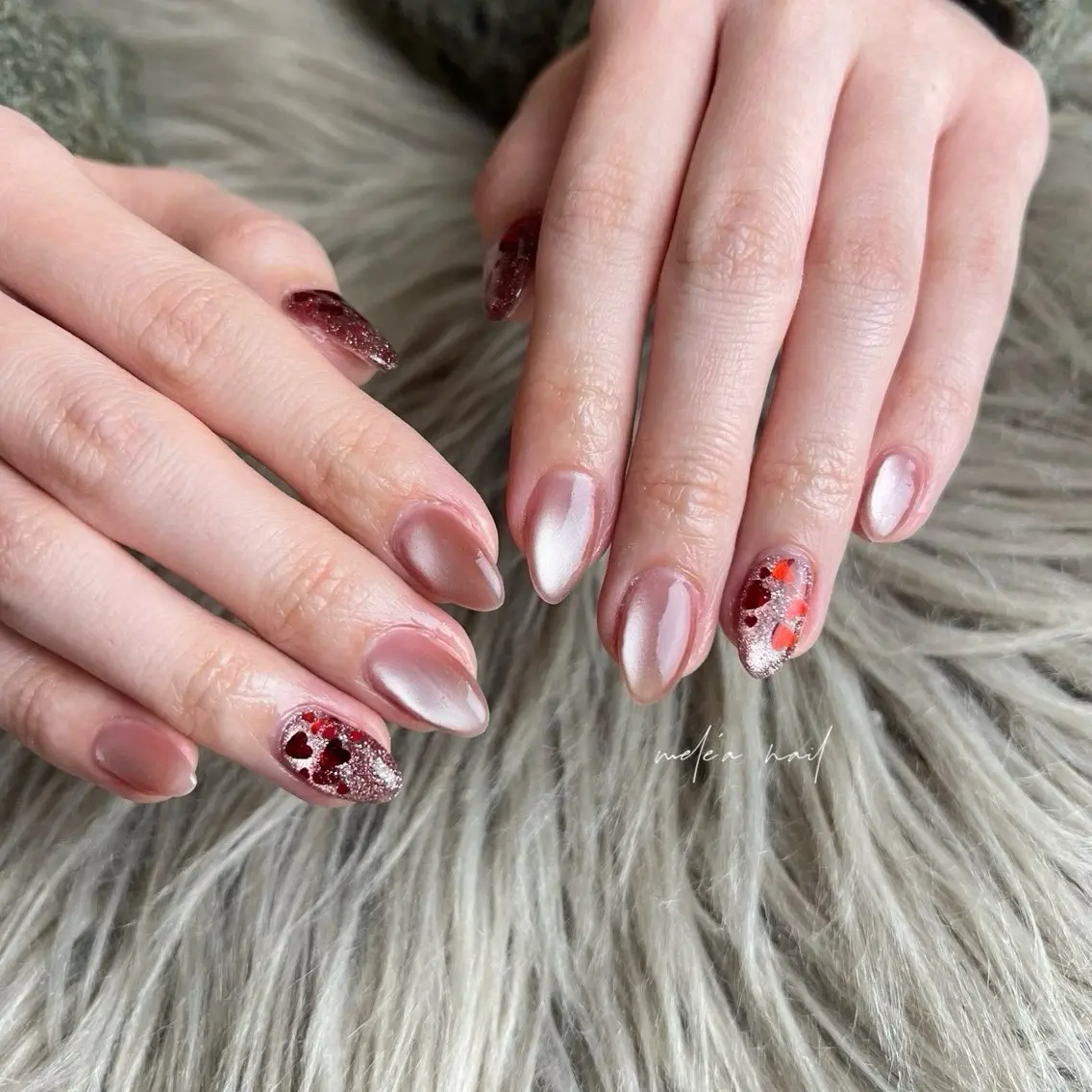 ネイル マグネットネイル ハンドネイル miho meléanailのネイルデザイン