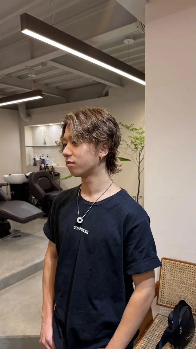 カラー パーマ メンズ 小山 栞奈のヘアスタイル