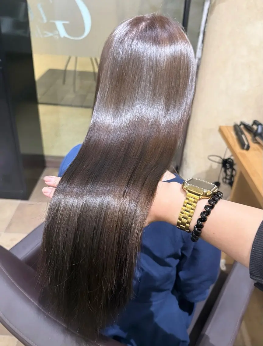 ロング ヘアカラー トリートメント ⠀ 流菜のヘアスタイル