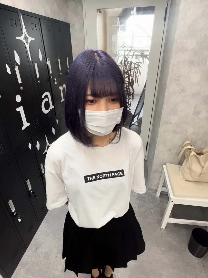 ショート カラー アッシュ アッシュグレー ベージュカラー ブリーチ ブロンド 【髪質整形屋さん🎀 ハイトーン大和🎀】のヘアスタイル