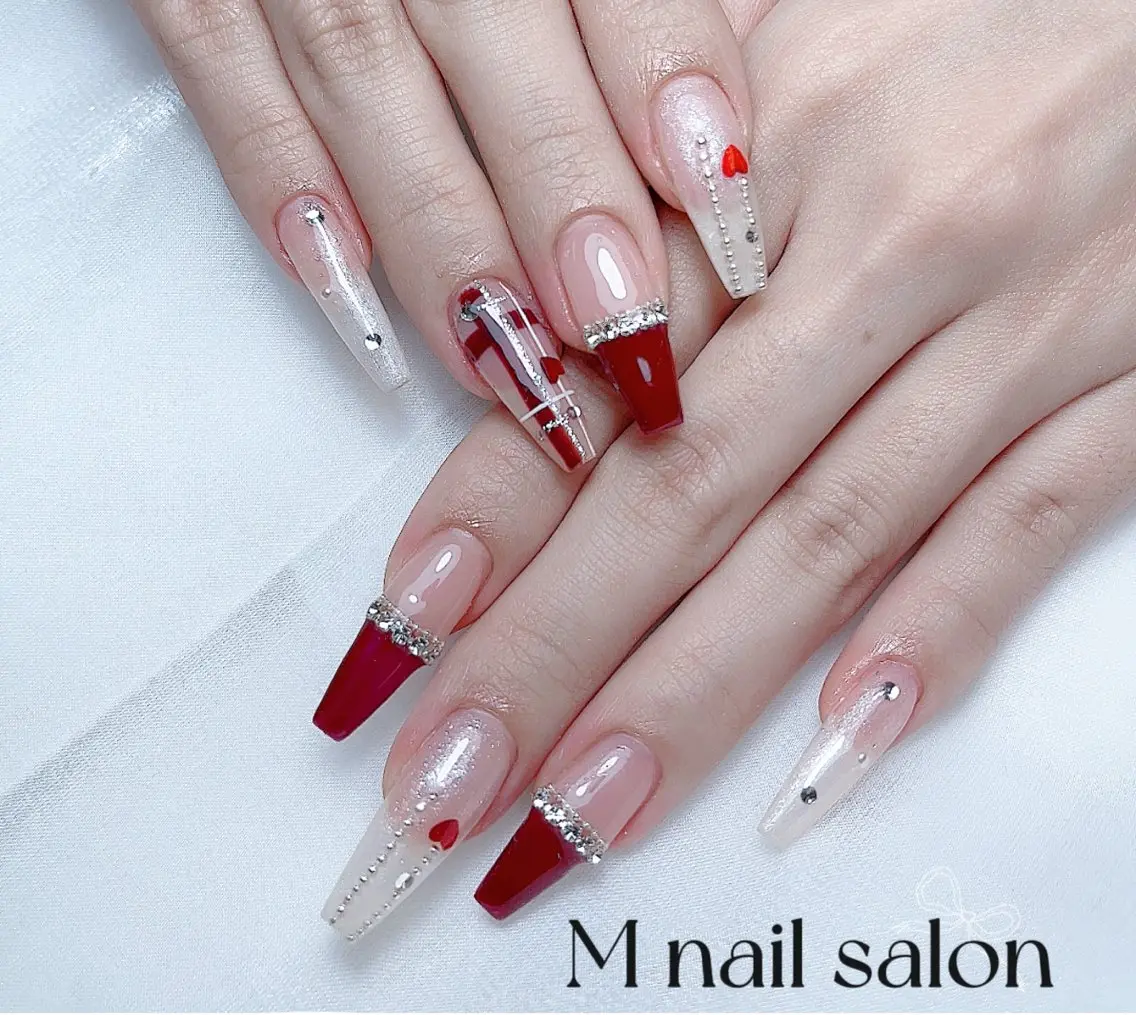 ネイル ハンドネイル M🌷nail 長さだし専門店のネイルデザイン