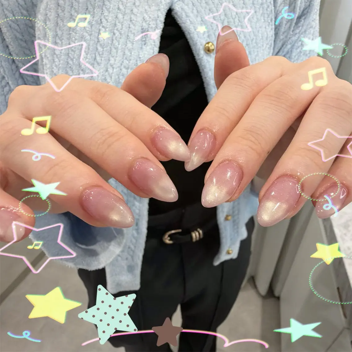 ネイル ハンドネイル yui 🐈‍⬛🎀のネイルデザイン