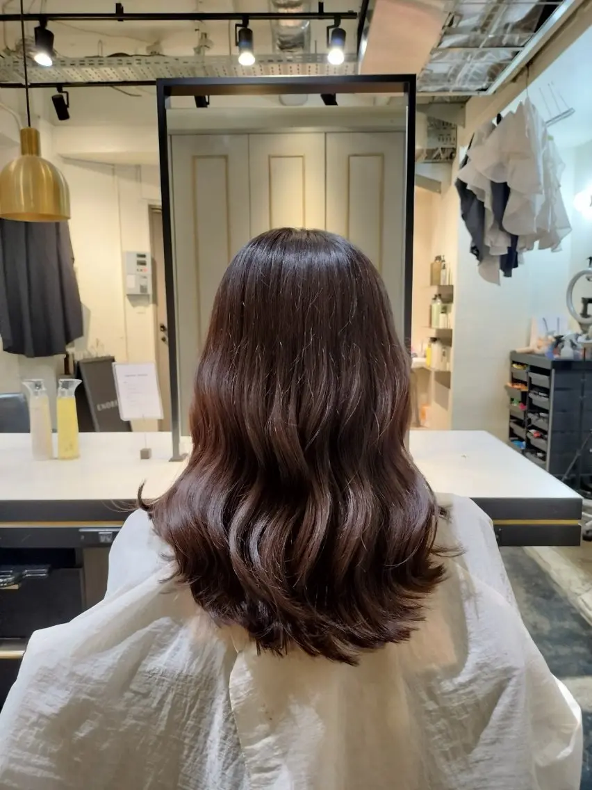 ミディアム カット ヘアカラー トリートメント 🔅モデル様募集中 🔅にしやまゆいのヘアスタイル