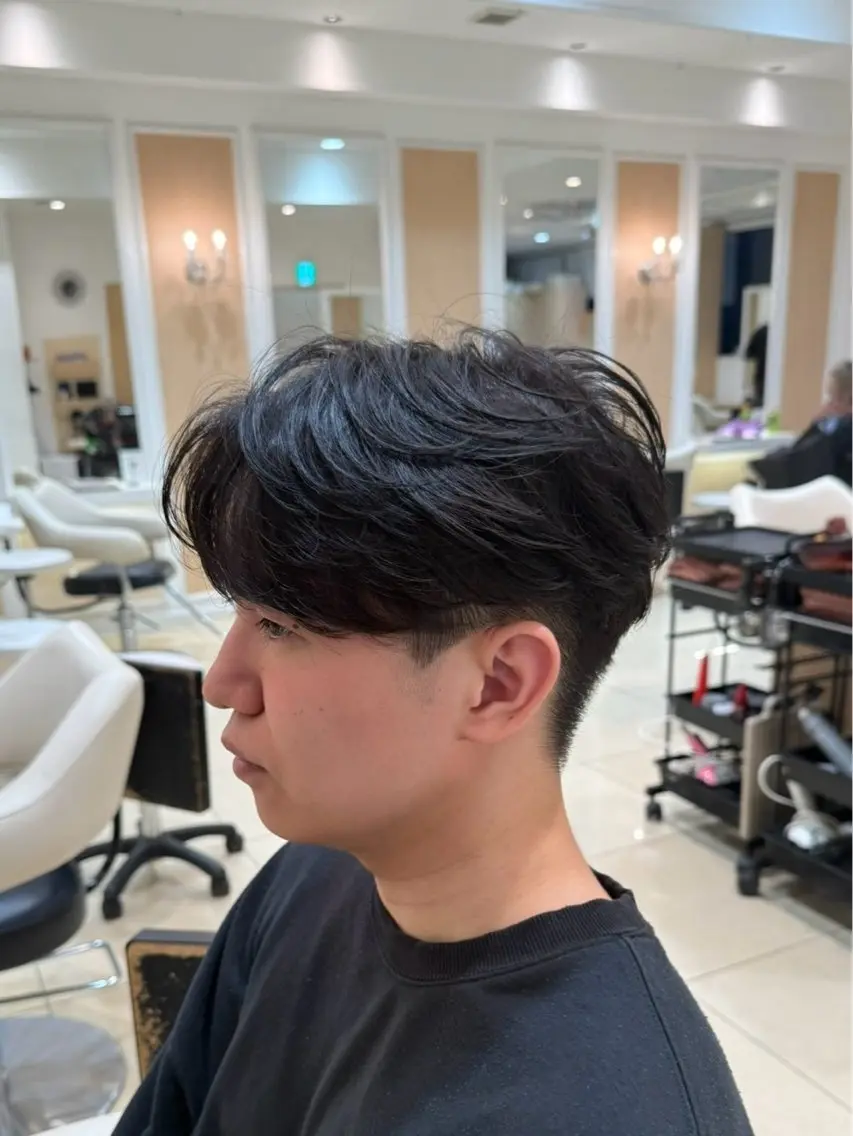 メンズ フェザーパーマ メンズパーマ カット パーマ ☆Ash中目黒 浦野遥☆*。のヘアスタイル