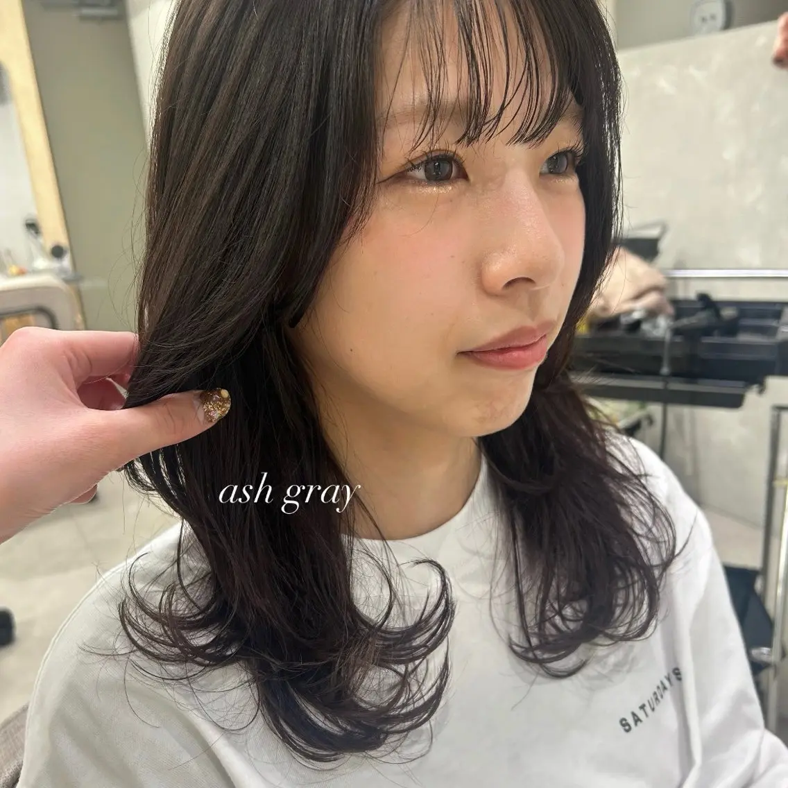 カラー カット トリートメント 切りっぱなしボブ/ 透明感カラー/うらんのヘアスタイル
