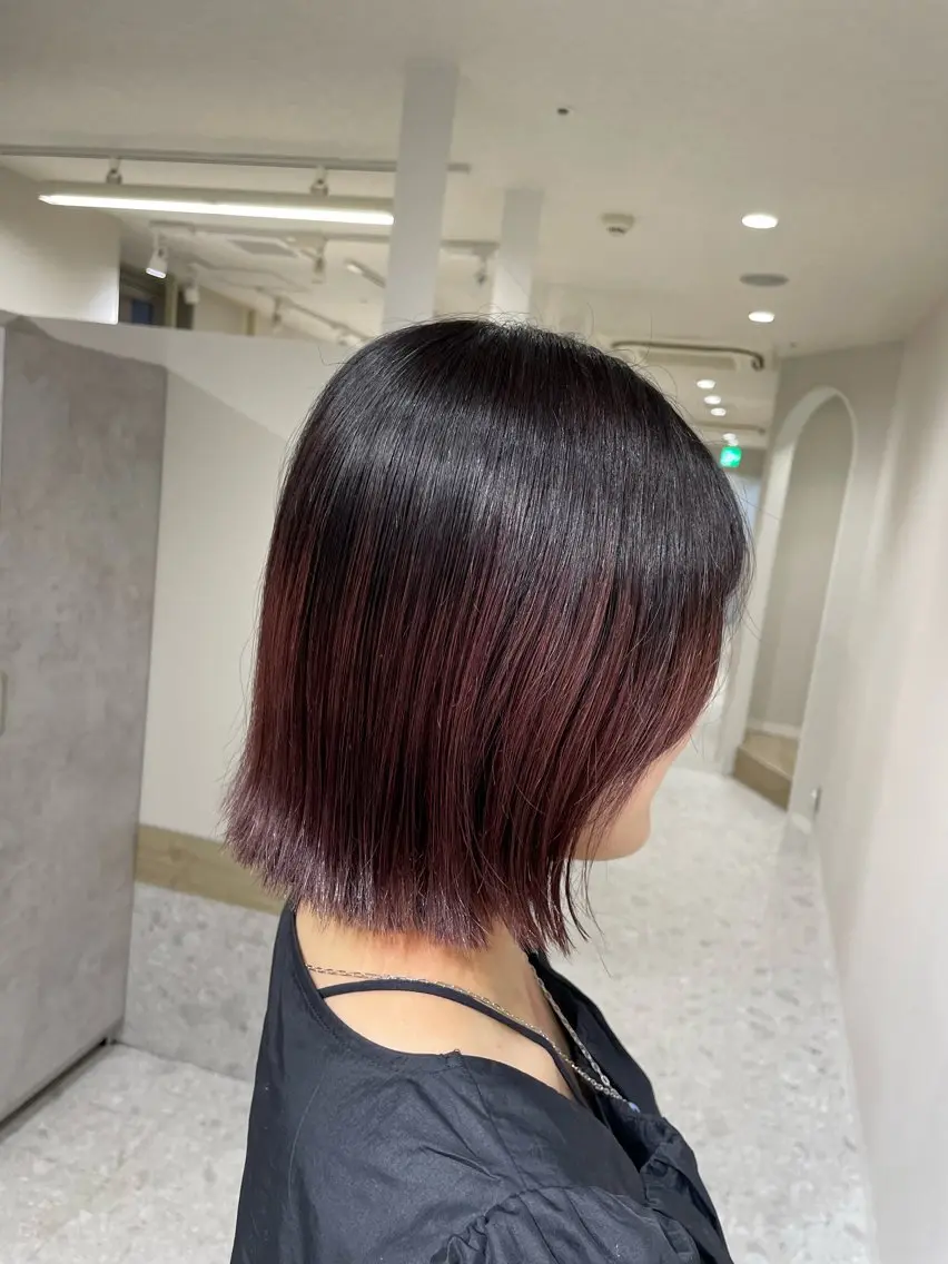 ショート カラー ブリーチ グラデーションカラー ピンクカラー カット ヘアカラー トリートメント 🩰ニシムラヒカリ 半個室salon♡*のヘアスタイル