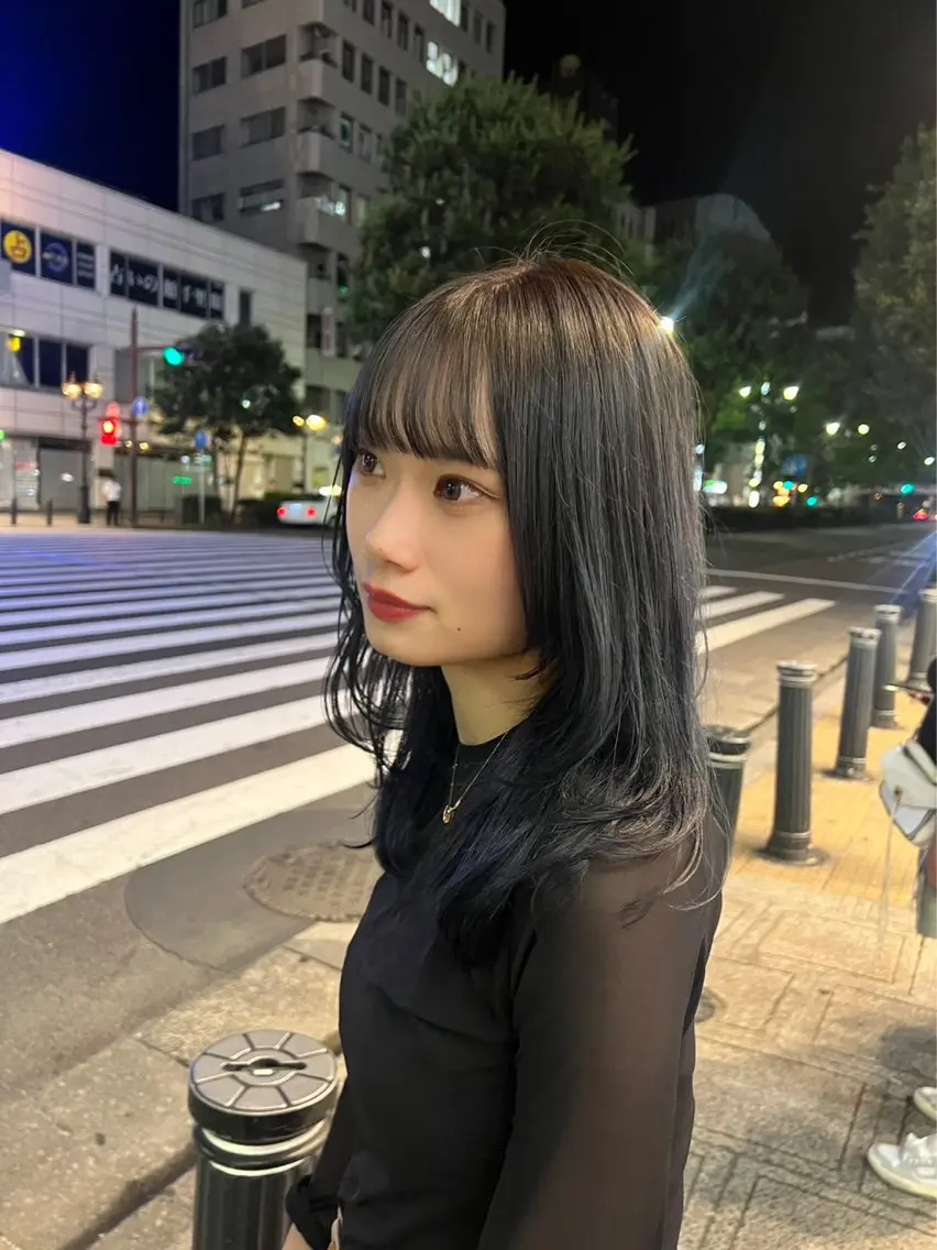 ミディアム カット ヘアカラー トリートメント LUNA🌙韓国ヘア 🌙レイヤーカットのヘアスタイル