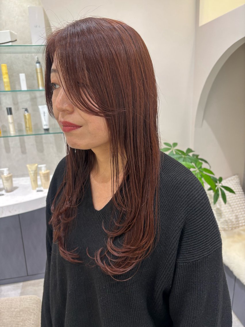 ロング カラー レイヤーカット kanon 🎀今池のヘアスタイル