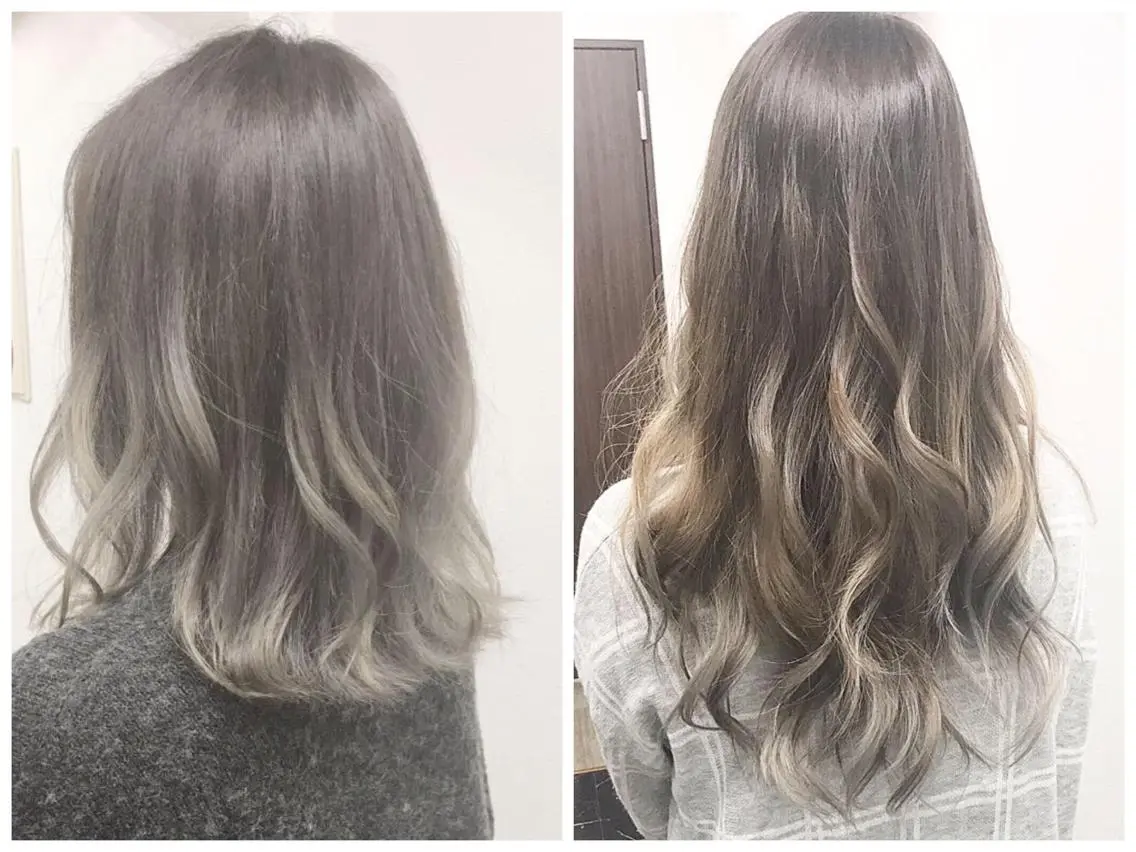 ミディアム カラー グラデーションカラー ヤナ マネージャーのヘアスタイル