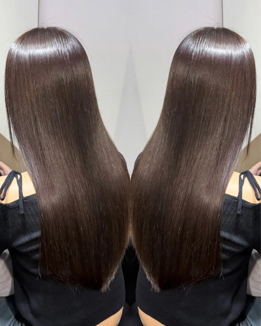 ロング カラー 髪質改善 縮毛矯正 トリートメント ヘアカラー トリートメント 👑髪質改善縮毛矯正 サンジョウ👑のヘアスタイル