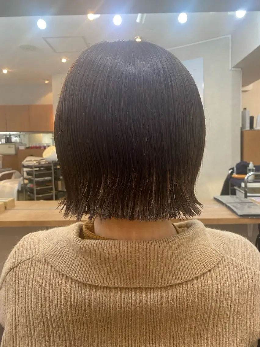 ショート ボブ 外ハネヘア カット ヘアカラー トリートメント 🫧透明感カラー🫧 佐野花苗[新宿]のヘアスタイル