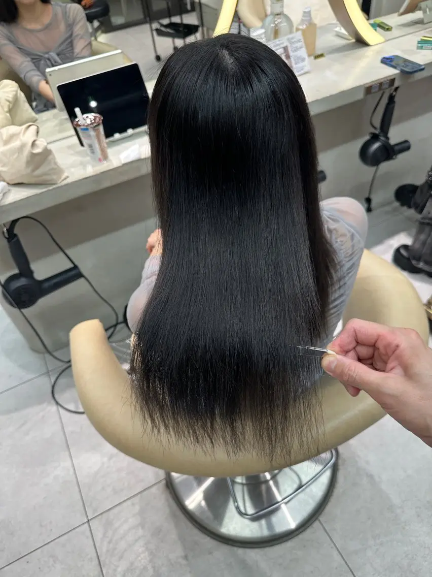 ロング カット 縮毛矯正 トリートメント 《髪質改善✖️オリー ブ🧸》小嶋拓也のヘアスタイル