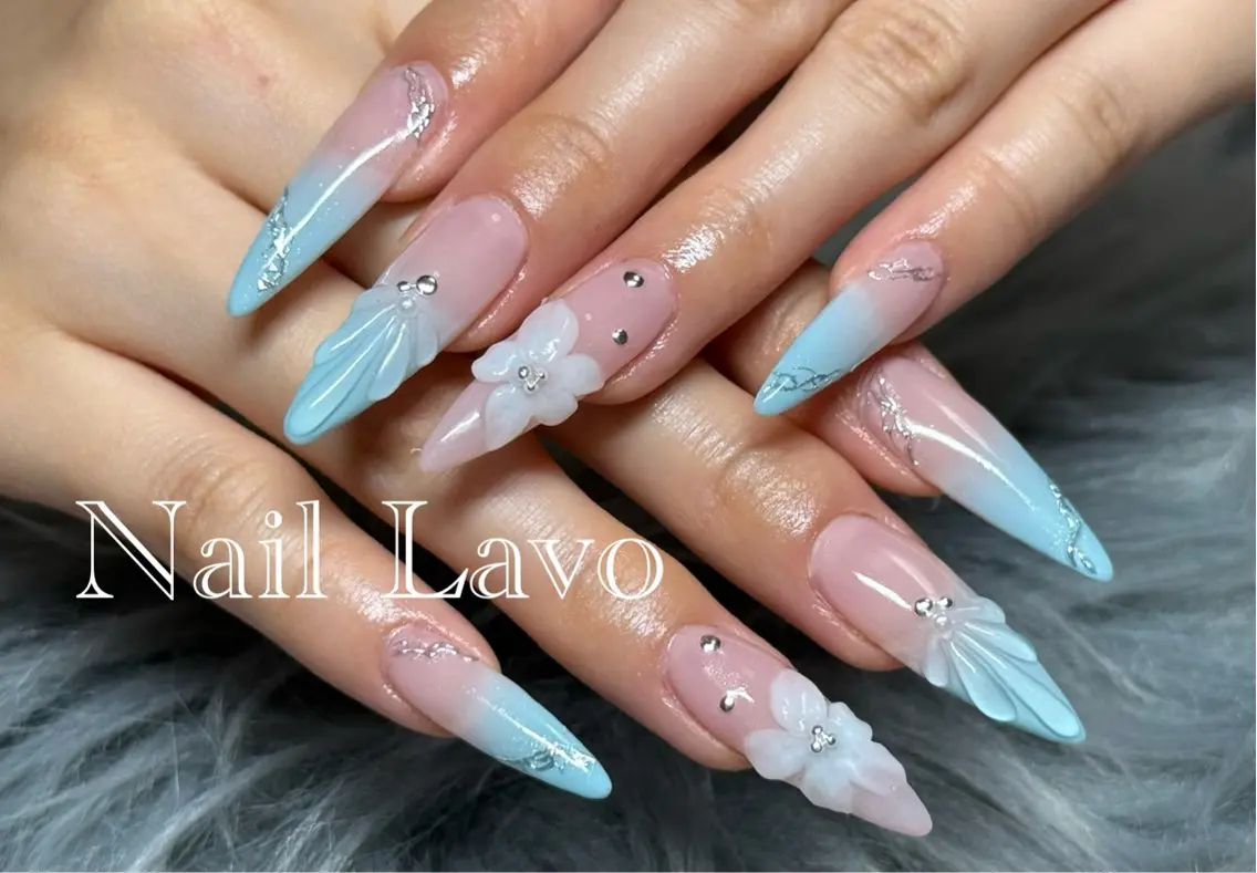 ネイル アートネイル グラデーション 韓国ネイル ワンカラーネイル ぷっくりネイル ハンドネイル ハンドケア Nail Lavoのネイルデザイン