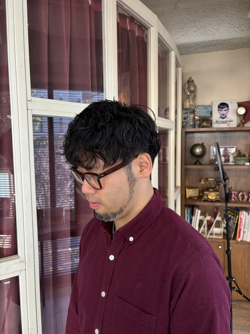 メンズ メンズパーマ カット ロゼ 神田 雅春のヘアスタイル