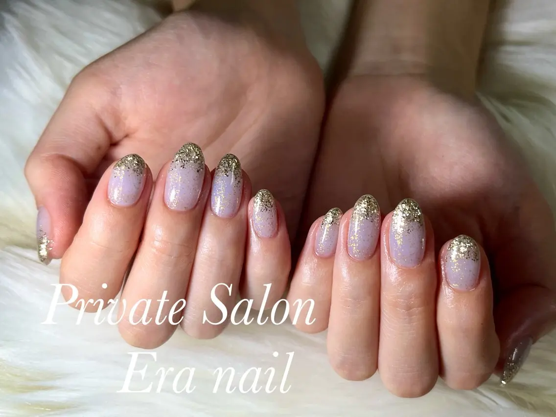 ネイル グラデーション ラメ(グリッター) ラメグラデーション Era nailのネイルデザイン