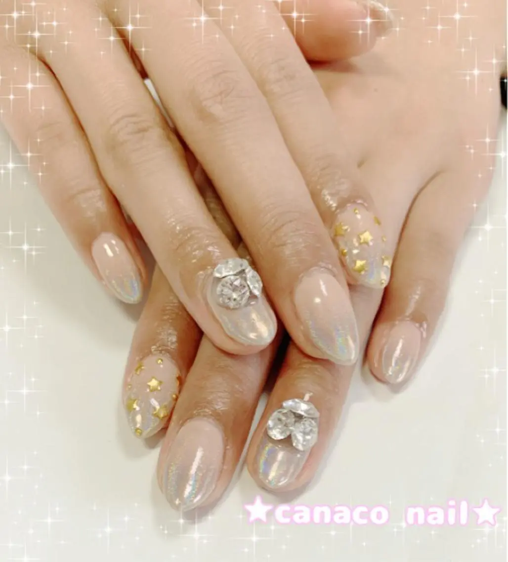ネイル ストーンネイル ベテランネイル cnc  nailのネイルデザイン