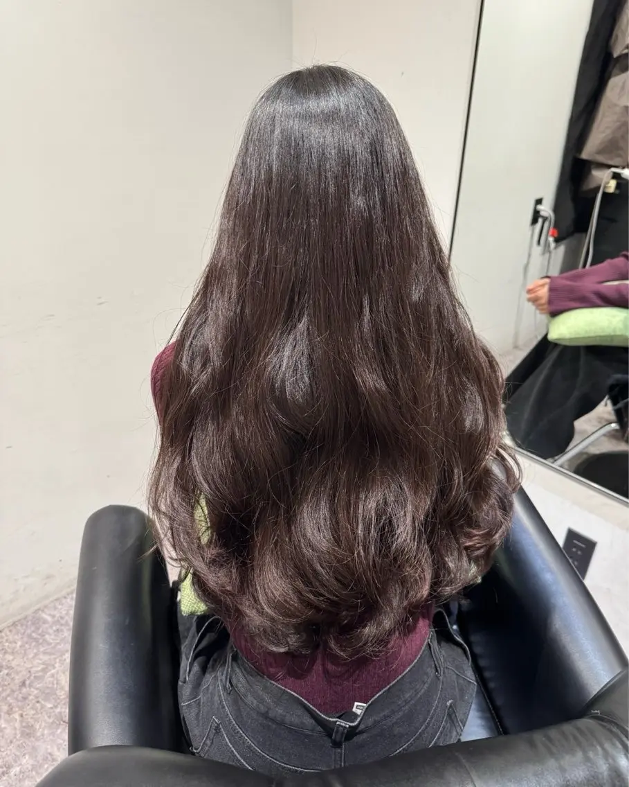 ロング パーマ カット パーマ 韓国風スタイル 北田陸斗のヘアスタイル