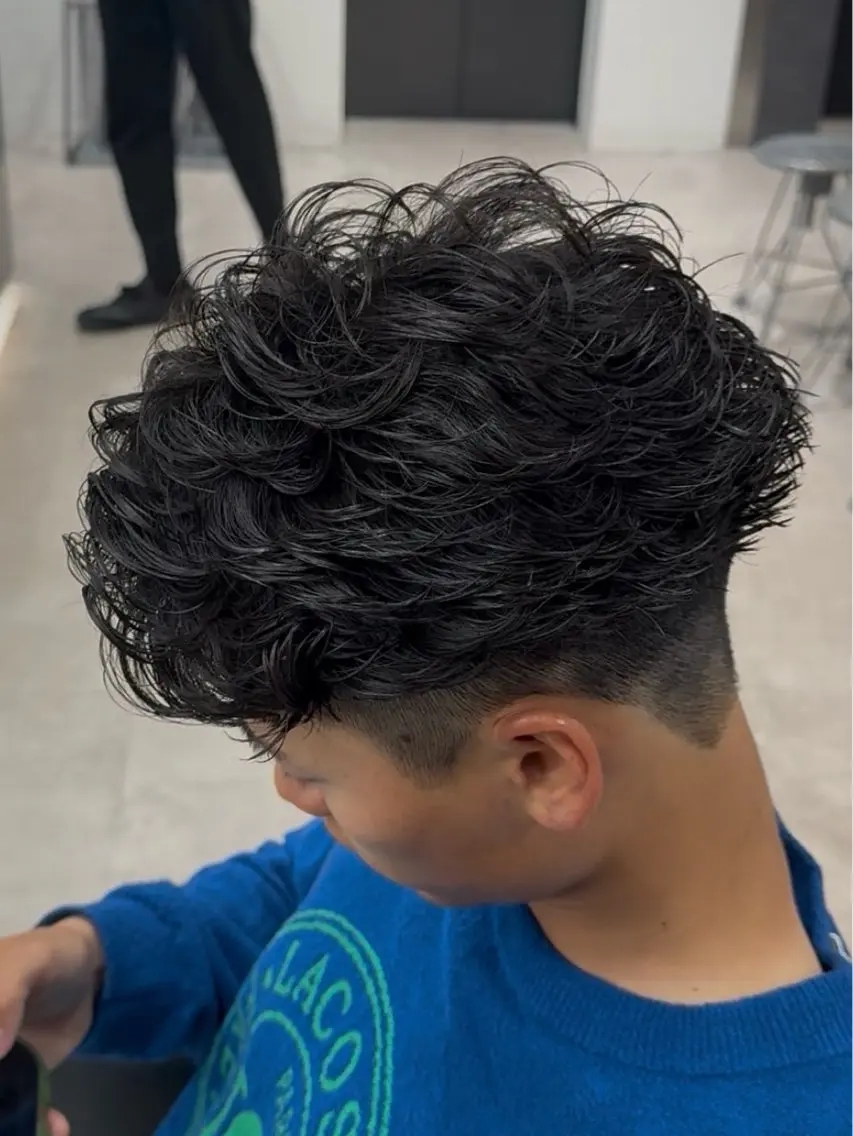 ショート パーマ メンズ メンズパーマ ショートヘア メンズパーマカット 達人/涼のヘアスタイル