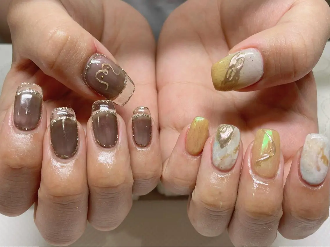 ネイル クリアネイル フレンチネイル コウ カnail💅のネイルデザイン