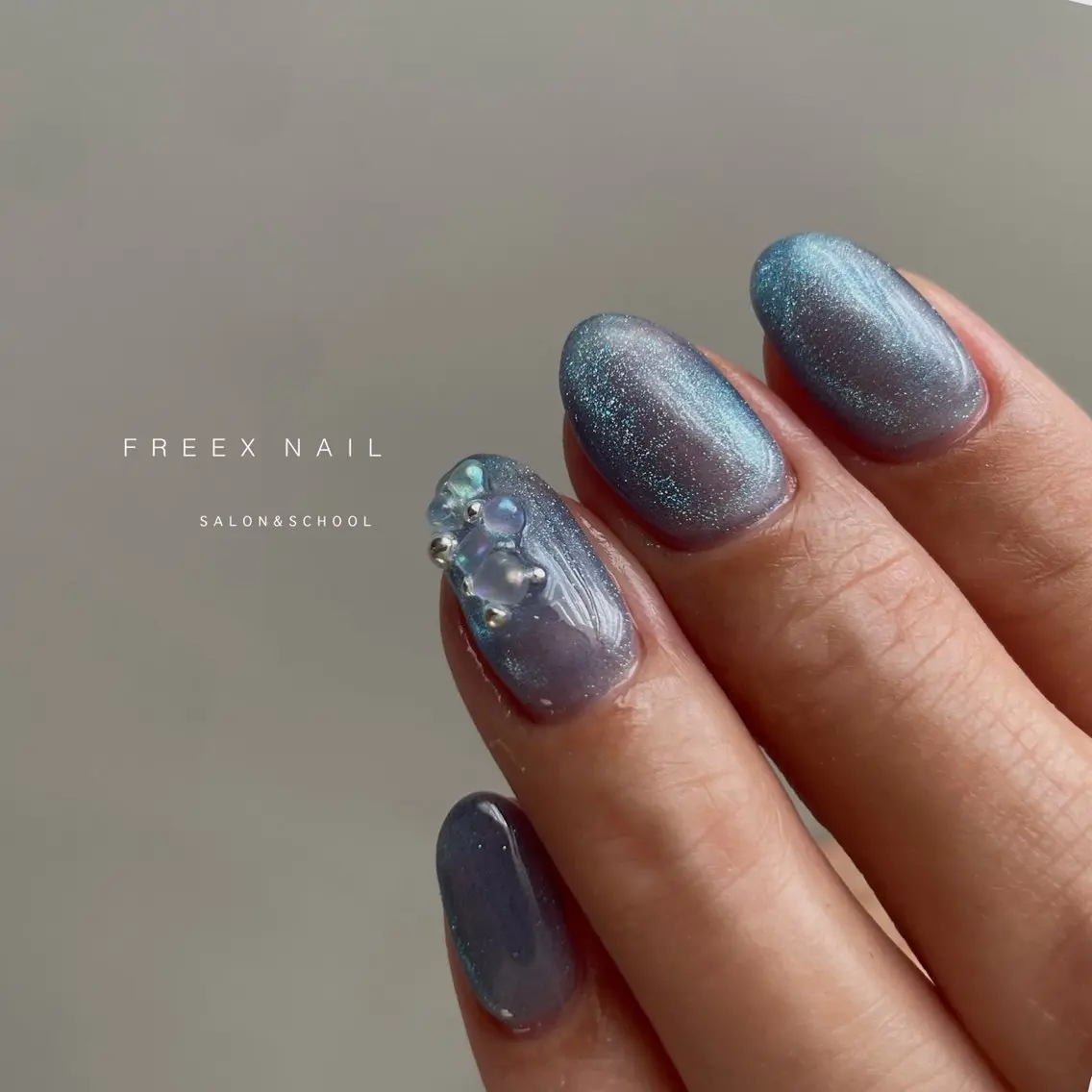 ネイル マグネットネイル ハンドネイル ハンドケア freex nail /ニュアンス/個性派のネイルデザイン