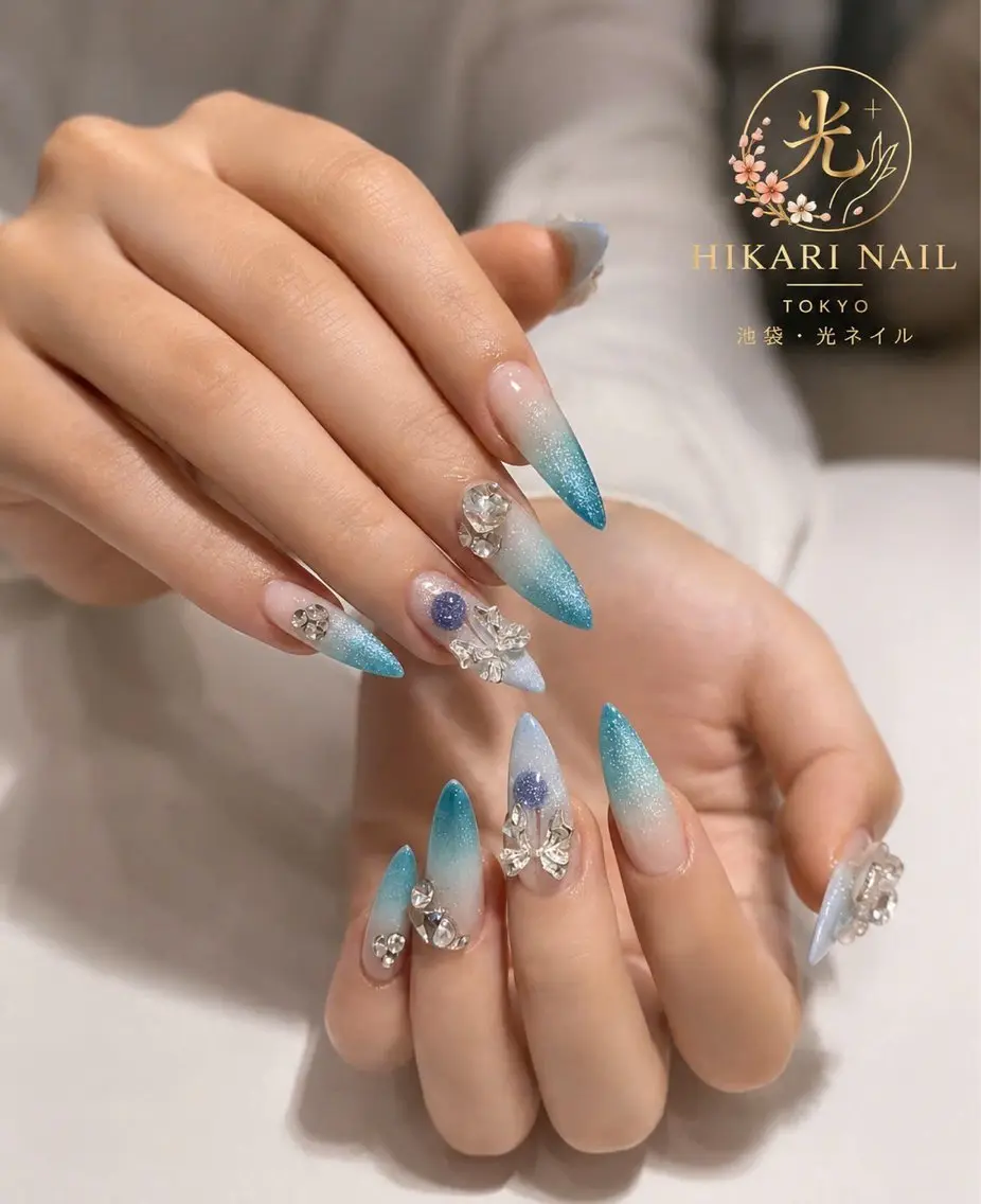 ネイル チークネイル 長さ出し フレンチネイル ガーリー ハロウィン ハンドネイル HikariNail Ikebukuroのネイルデザイン
