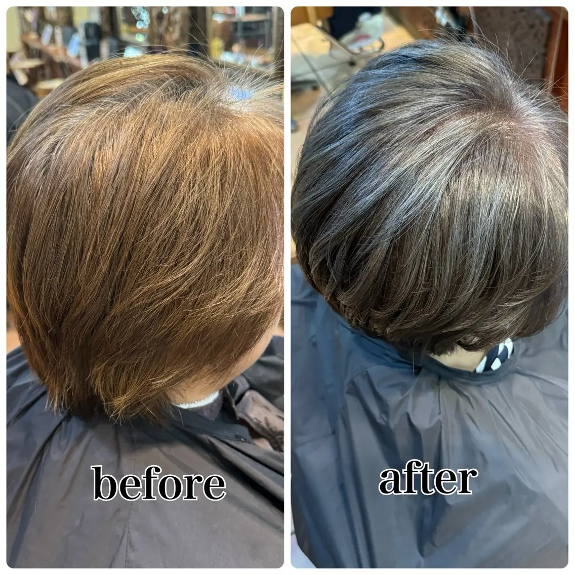 ショート ヘアカラー 白髪リメイク JANのヘアスタイル