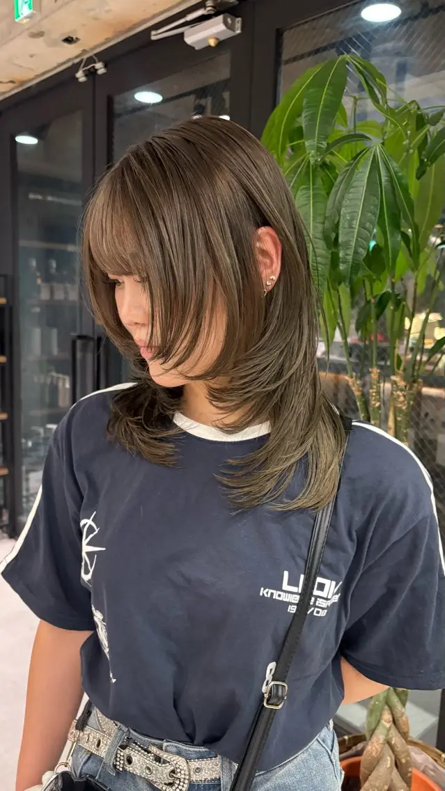 セミロング カラー ヘアカラー KAEDE🌺Wカ ラー/ホワイトカラーのヘアスタイル