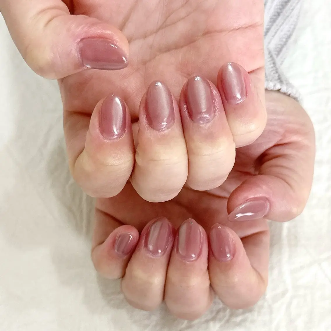 ネイル マグネットネイル ピンク シルバー ハンドネイル peaberry nailのネイルデザイン