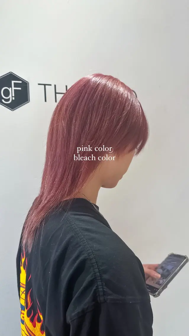 カラー メンズ メンズブリーチ ブリーチ ピンクカラー ヘアカラー こがねざわみさき 🦭透明感カラーのヘアスタイル