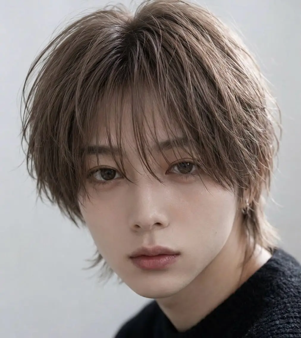 ショート メンズ マッシュ シースルーマッシュ カット ヘアカラー 【F.O.F】大野航 似合わせカットのヘアスタイル
