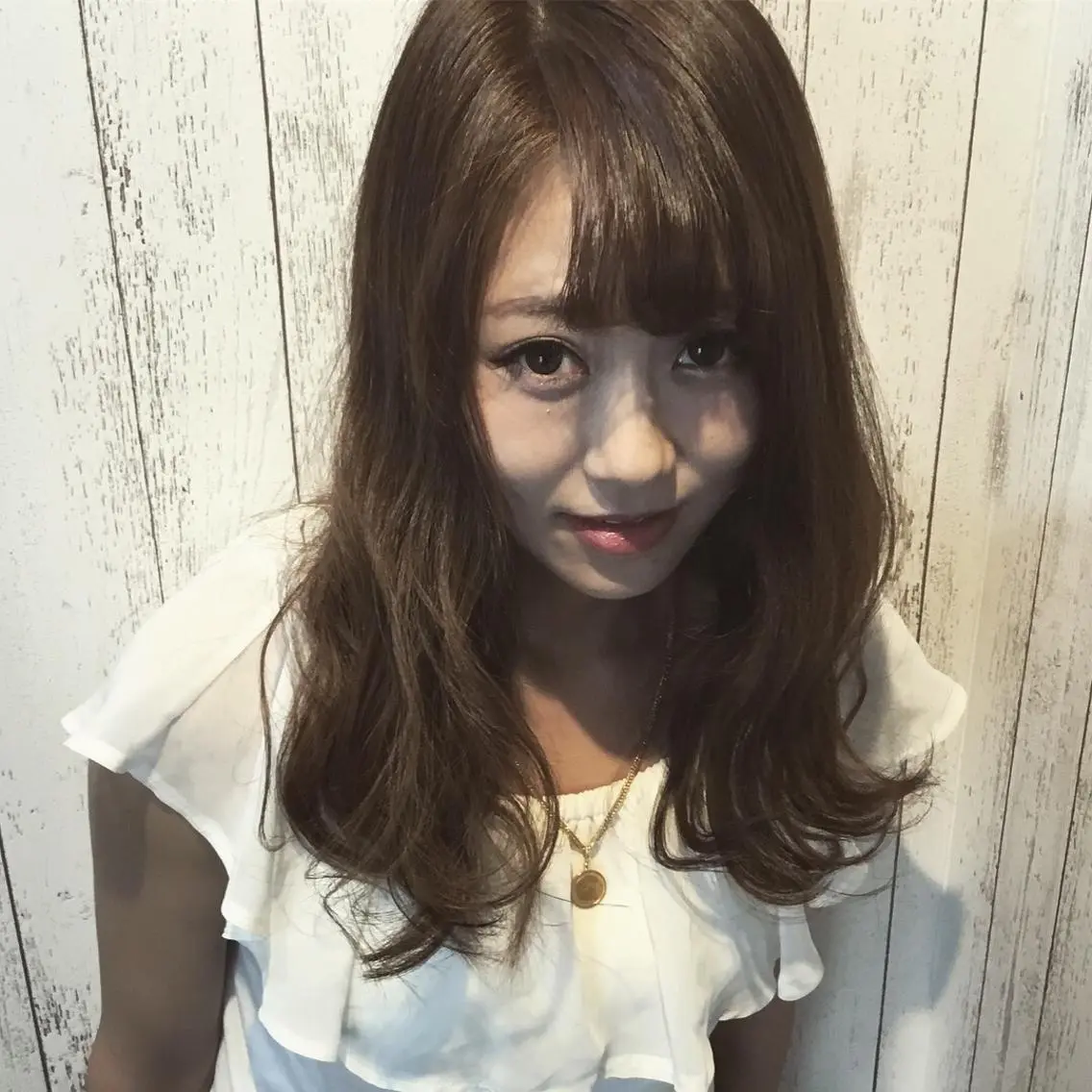 ロング カラー パーマ 金崎 新吾のヘアスタイル