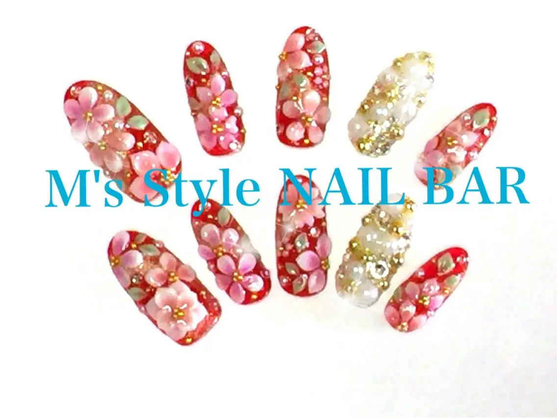 ネイル アートネイル ゴージャス ネイルチップ ハンドネイル M's Style NAIL BARのネイルデザイン