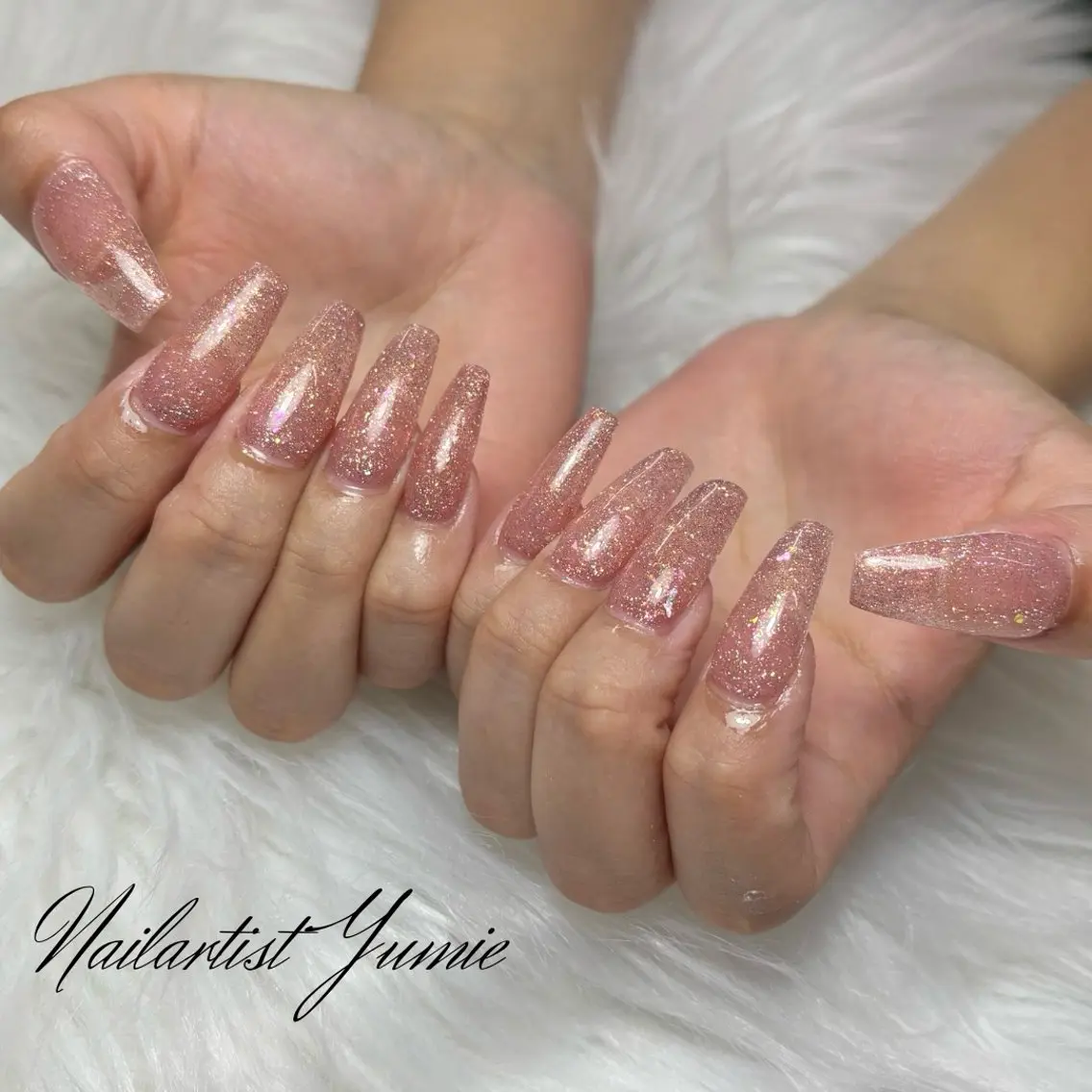 ネイル 桜ネイル 長さ出し ワンカラーネイル ネイルチップ ハンドネイル NAILSALON en+沖縄市美原のネイルデザイン