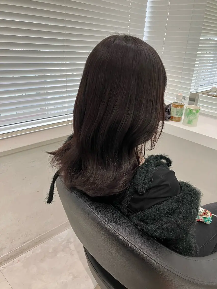 セミロング カラー ヘアアレンジ 💓色落ちまで綺麗な 垢抜けカラー💓のヘアスタイル