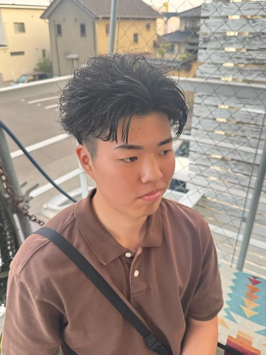 ショート パーマ メンズ ショートヘア カット パーマ メンズ特化サロン ユウヘイのヘアスタイル