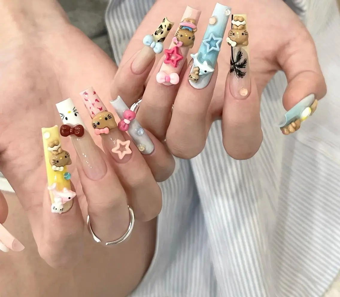 【ミニモ学割】⭐️チップ長さだし⭐️コデコデデザインの写真