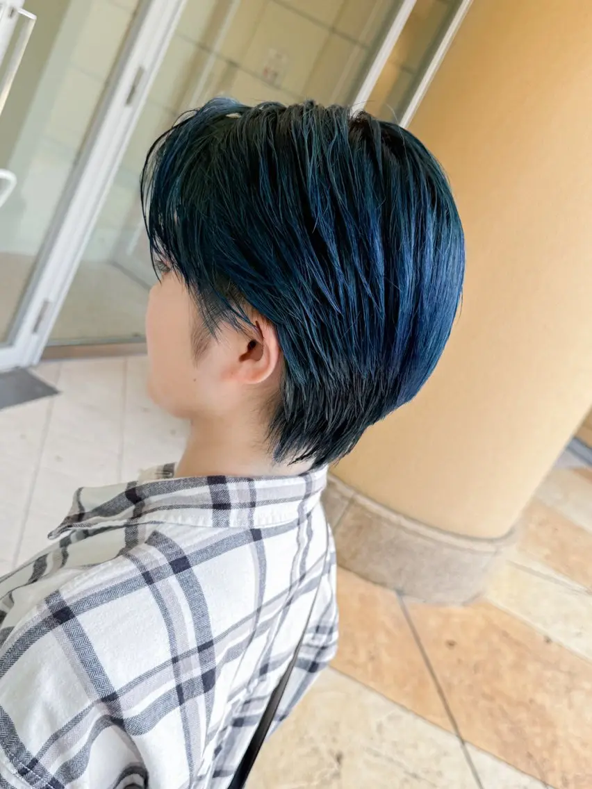 ショート カラー カット ヘアカラー トリートメント 🩵透明感/高発色 /難波/北原佑記🌸のヘアスタイル