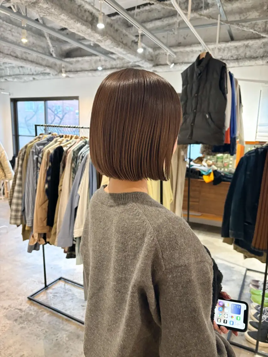 ショート カラー ボブ カット ヘアカラー トリートメント Takuma Suzuki中目黒のヘアスタイル