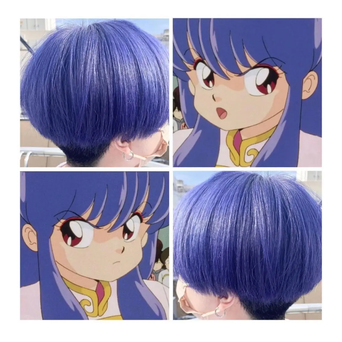 ショート カラー ブリーチ ブルーカラー ブルーラベンダー ラベンダーカラー ヘアカラー TSUNO🦖 派手髪/オタク美容師のヘアスタイル