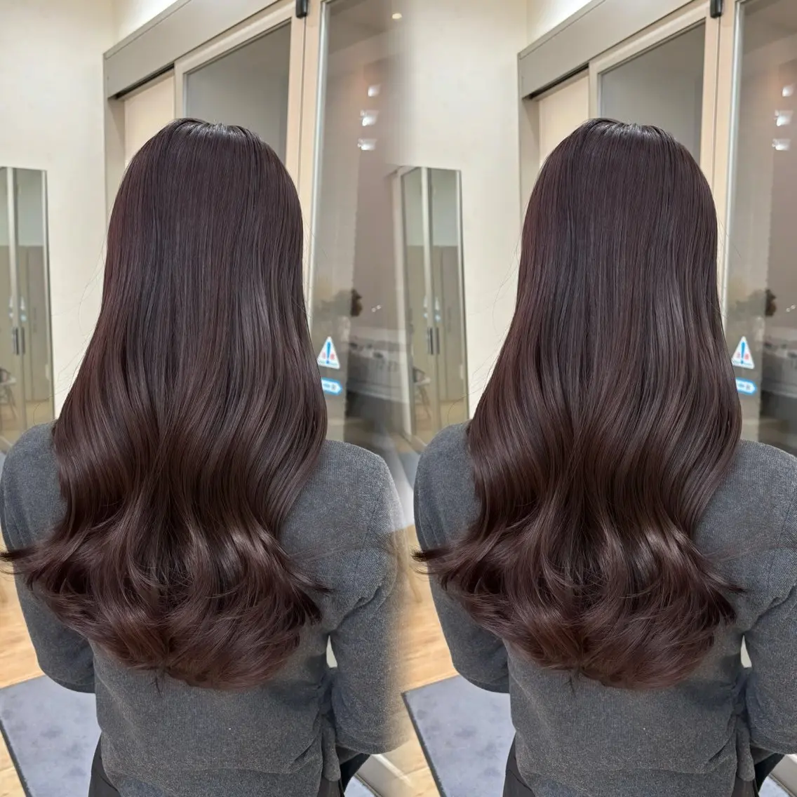 ロング ピンクブラウン 顔周りカット レイヤーカット カット ヘアカラー 葉南 /LIANのヘアスタイル