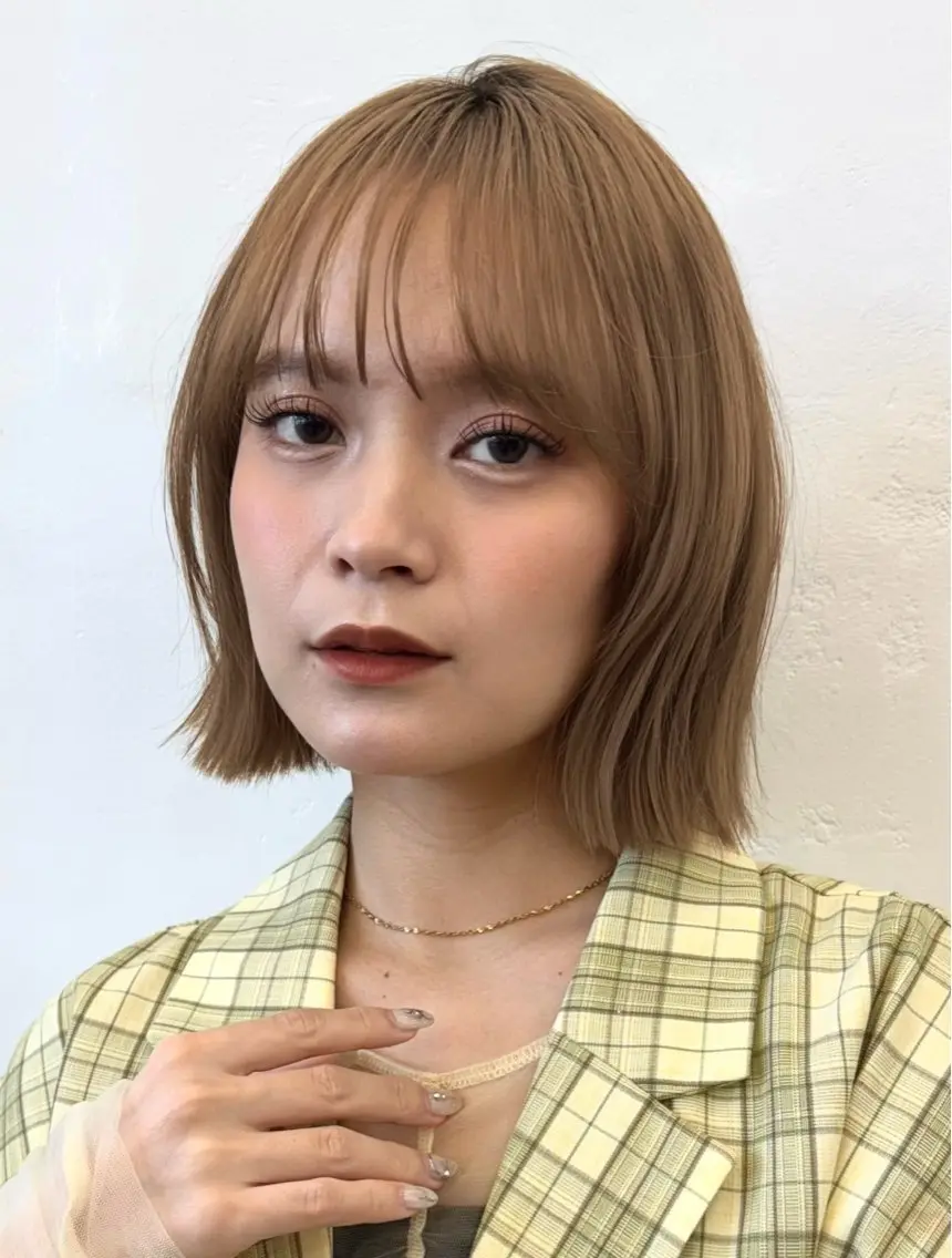 🫧透明感UP🫧【ブリーチなしダブルカラー】+選べるトリートメント🧴ベージュ/オリーブの写真