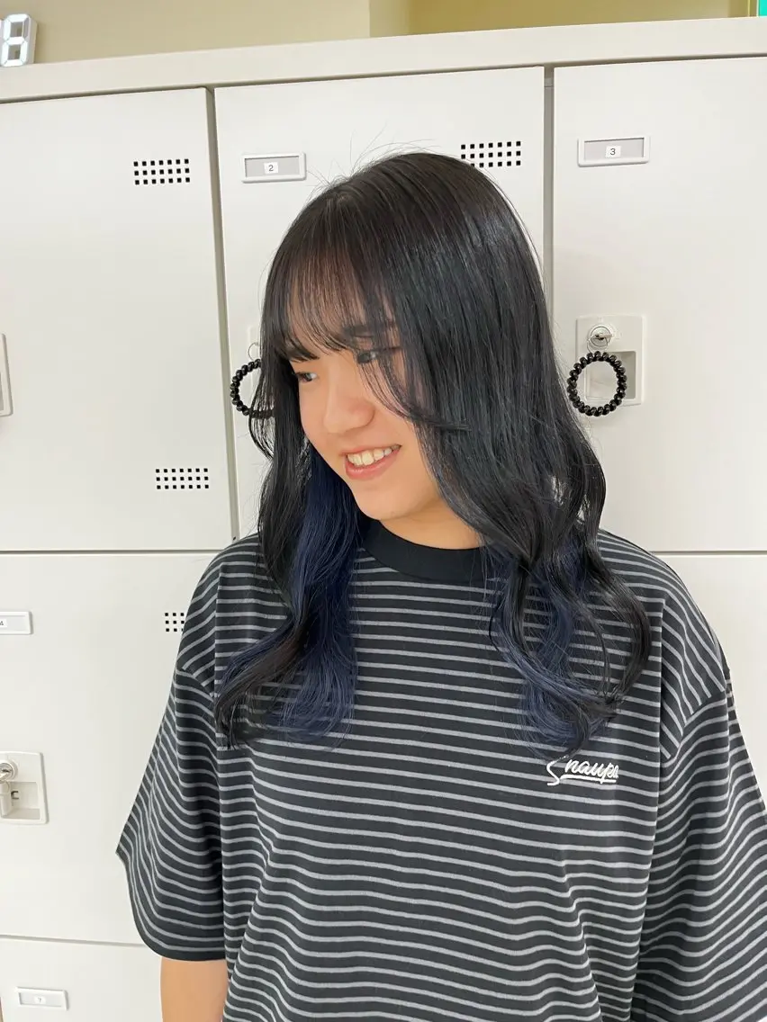 セミロング カラー ヘアカラー 💟RINNA 艶カラー💟のヘアスタイル