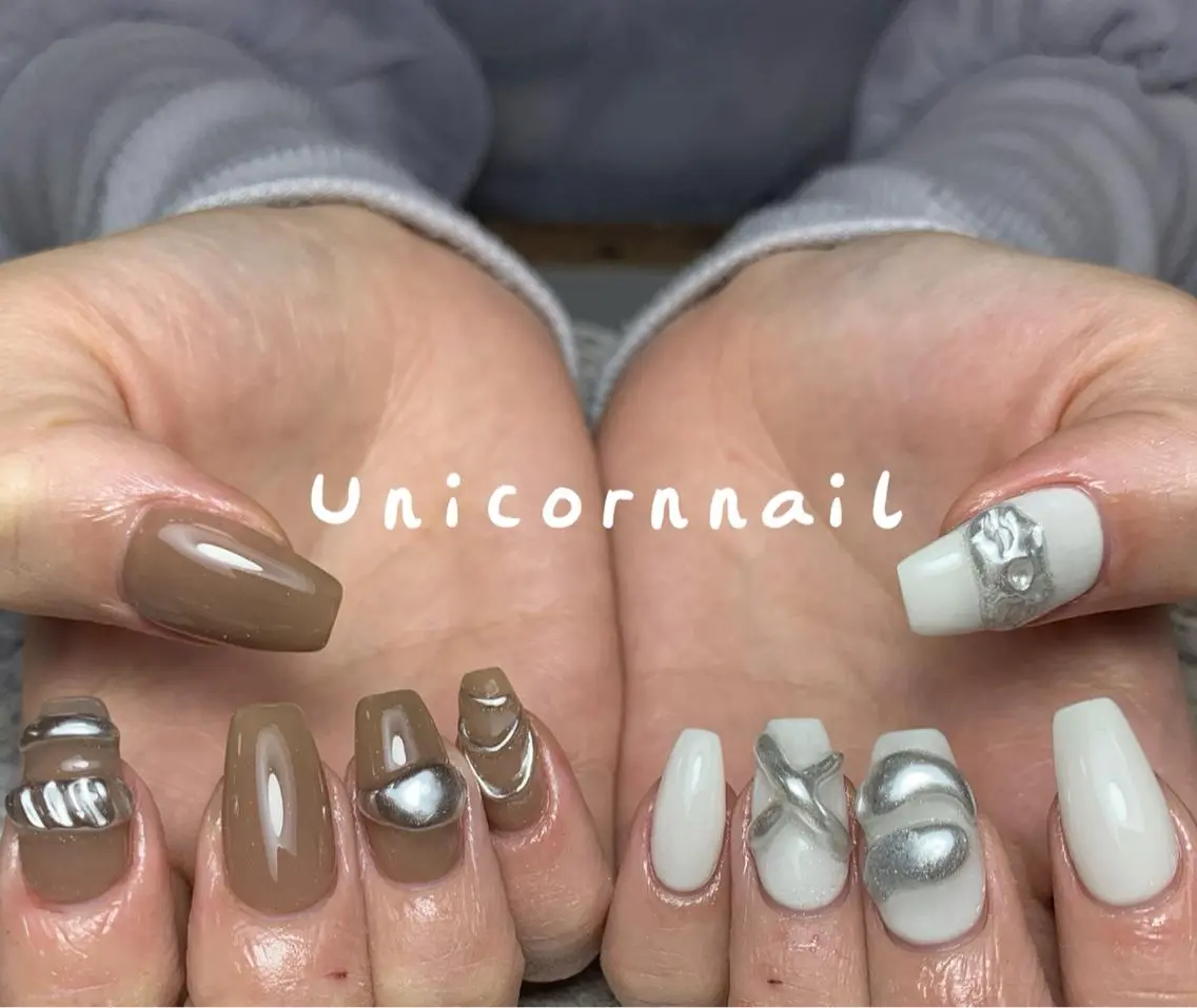 ネイル アートネイル クリアネイル ぷっくりネイル Unicorn Nail 矢場町店のネイルデザイン