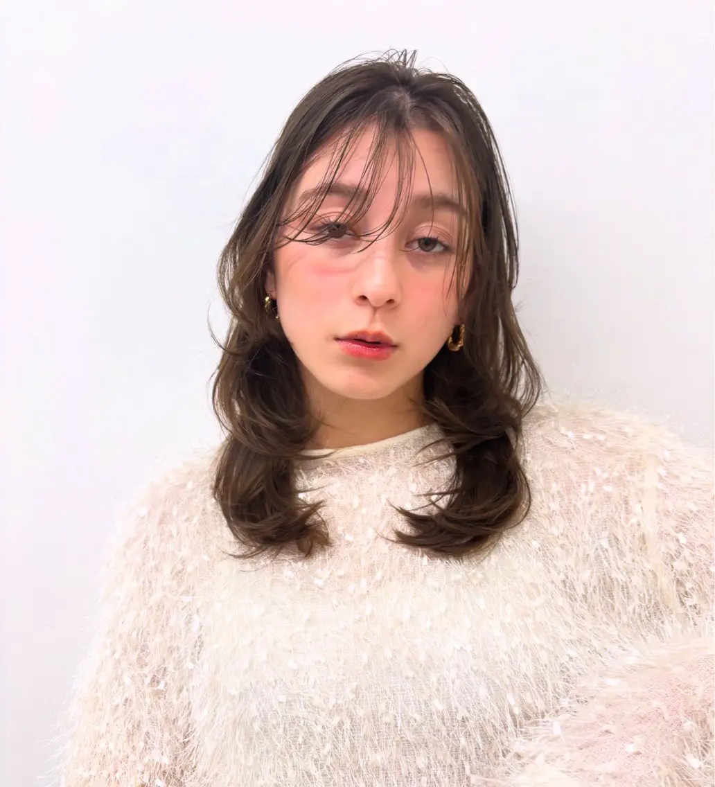 セミロング カラー カット ヘアカラー 似合わせ美髪ヘア✨ 天王寺.阿倍野🌈のヘアスタイル