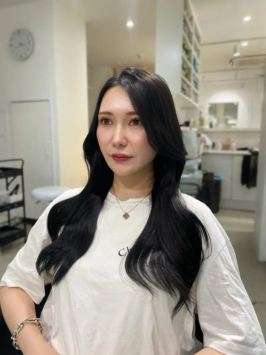 カラー カット ヘアカラー トリートメント RISAKO レイヤーカット🎀のヘアスタイル