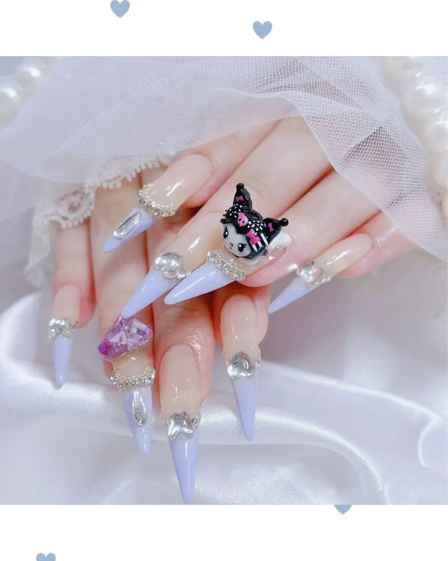 ネイル 長さ出し キラキラネイル 韓国ネイル ロングネイル ワンホンネイル ハンドネイル Josie nail salonのネイルデザイン