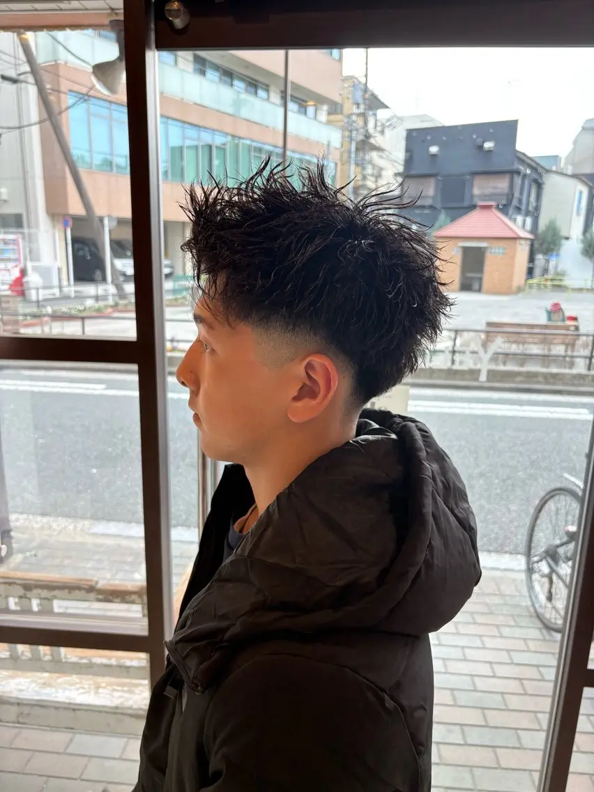 パーマ メンズ 曲がる縮毛矯正🌀 篠崎蓮　金沢文庫のヘアスタイル