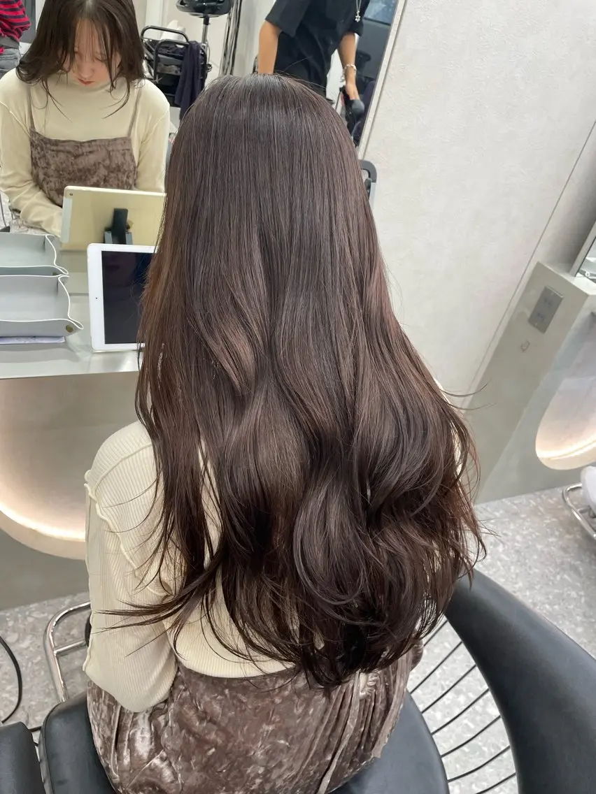 セミロング カラー レイヤー/縮毛矯正 マスター✨️タケルのヘアスタイル