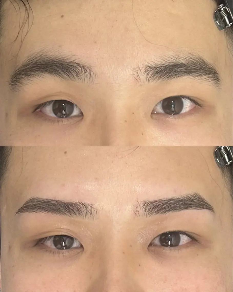 【毛流れ矯正】全体パーマ+眉毛デザイン+WAX脱毛+カット+毛抜き+間引きの写真