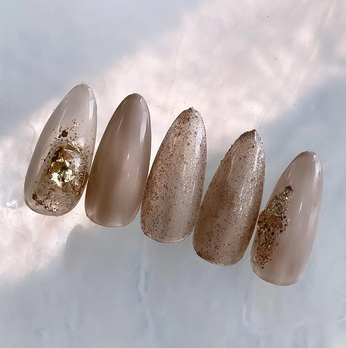ネイル ブラウン ニュアンスネイル linoa nailのネイルデザイン